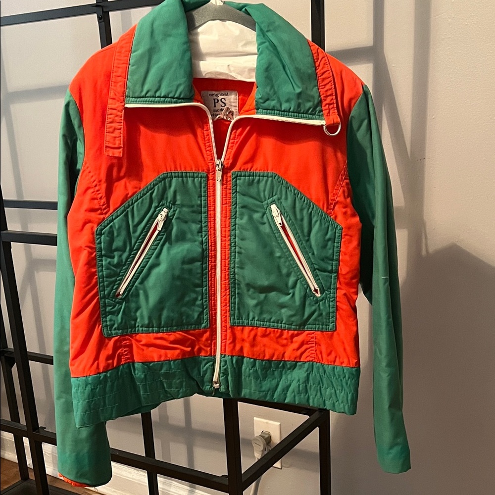 Vintage Colorful Kids Jacket with Zipper Pockets